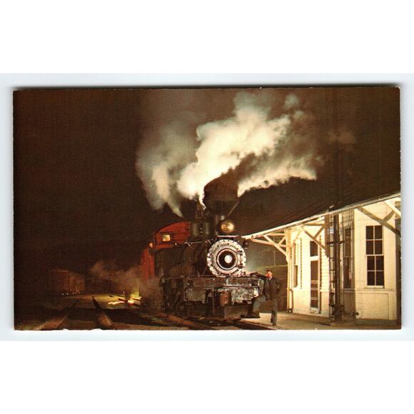 Vintage Cass Scenic Railroad Shay Locomotive Steam Train Postcard WV - Picture 1 of 2